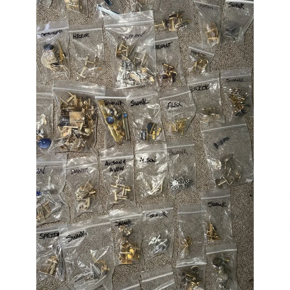 Vintage Cufflinks Tie Tacks Tie Bars Huge Lot 500+pcs Swank Sara Cov Anson Hicko